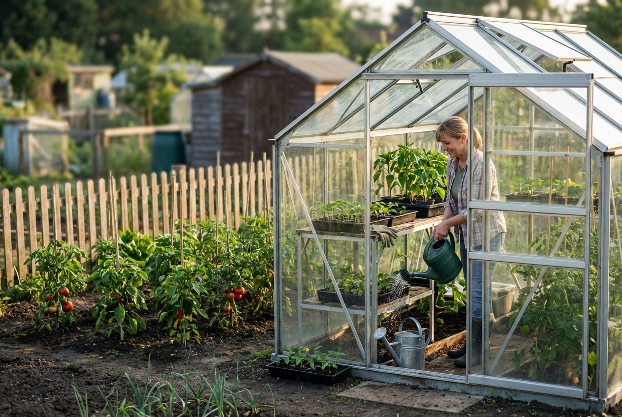 Featured image for Gewächshaus im Kleingarten: So findest du das richtige Modell und nutzt es optimal