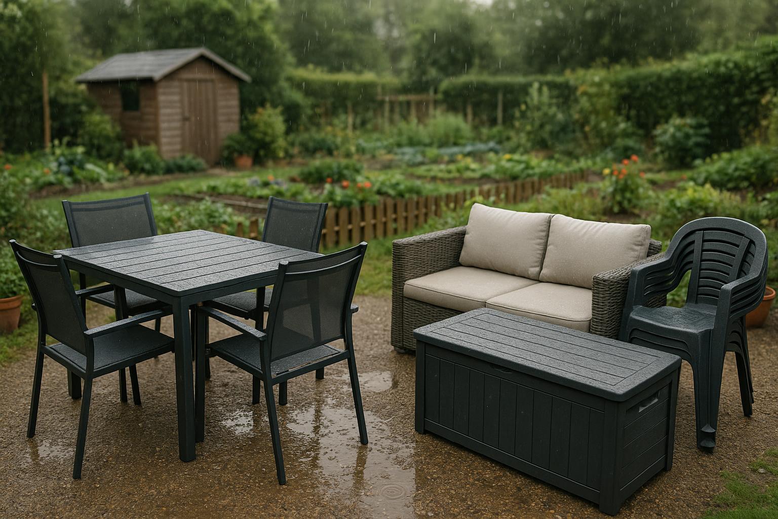 Witterungsbeständige Garteneinrichtung im Kleingarten: Dein Guide für jedes Wetter