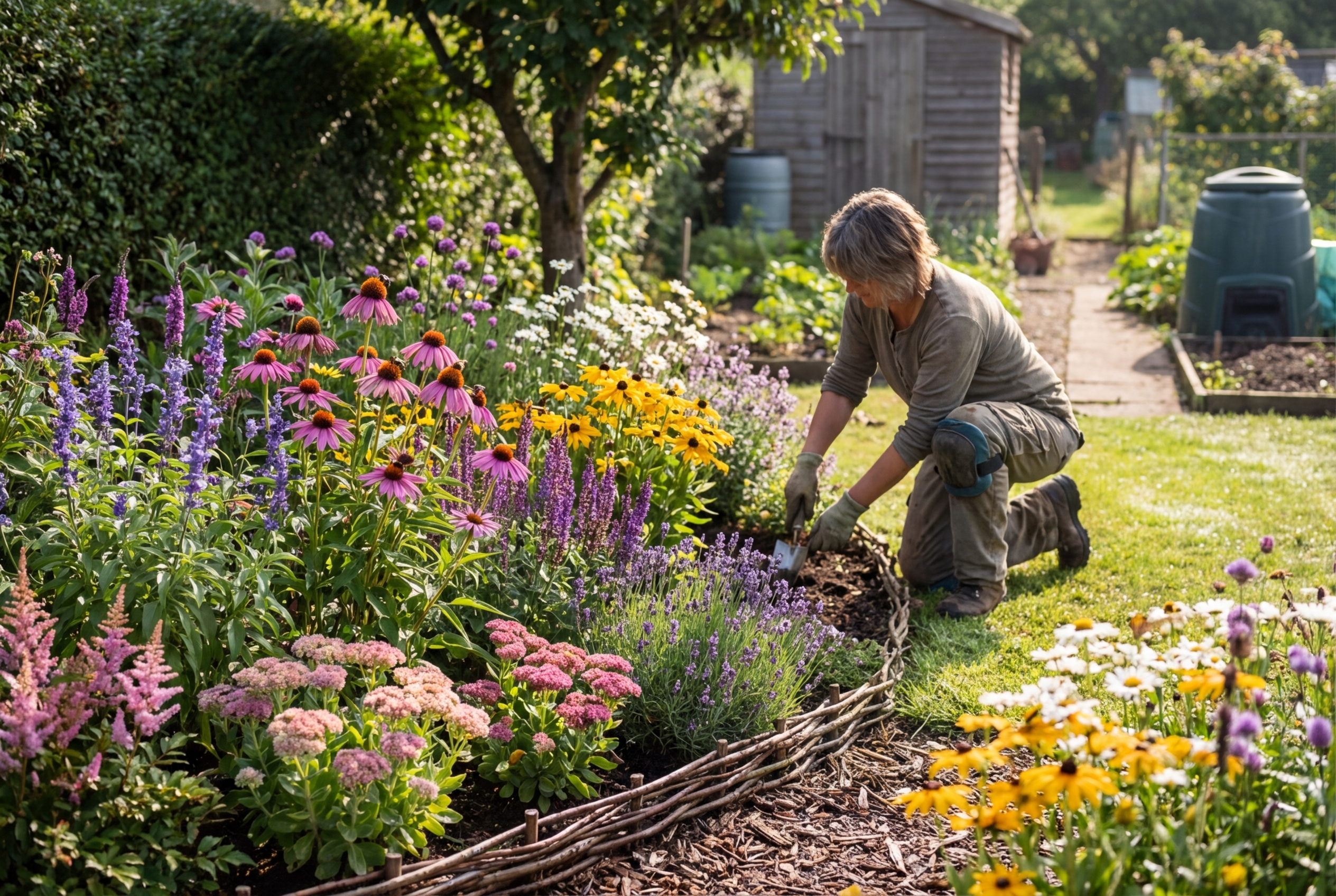 Staudenbeete im Kleingarten anlegen: So gelingt's von Anfang an